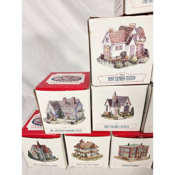 NOS 1990's The Americana Collection 12 Piece MIni Town Collectables - Picture 4 of 14